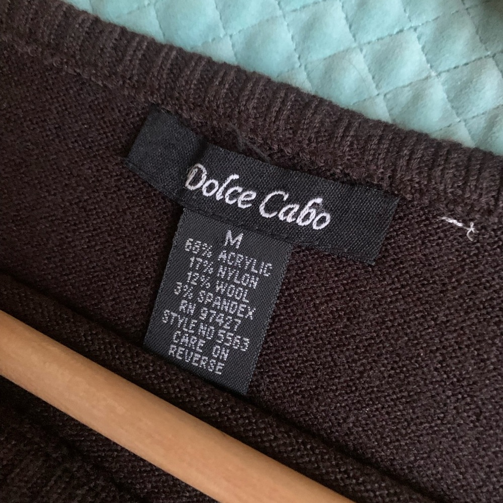 Dolce Cabo Velvet Floral Flocked Sweater - Picture 5 of 9